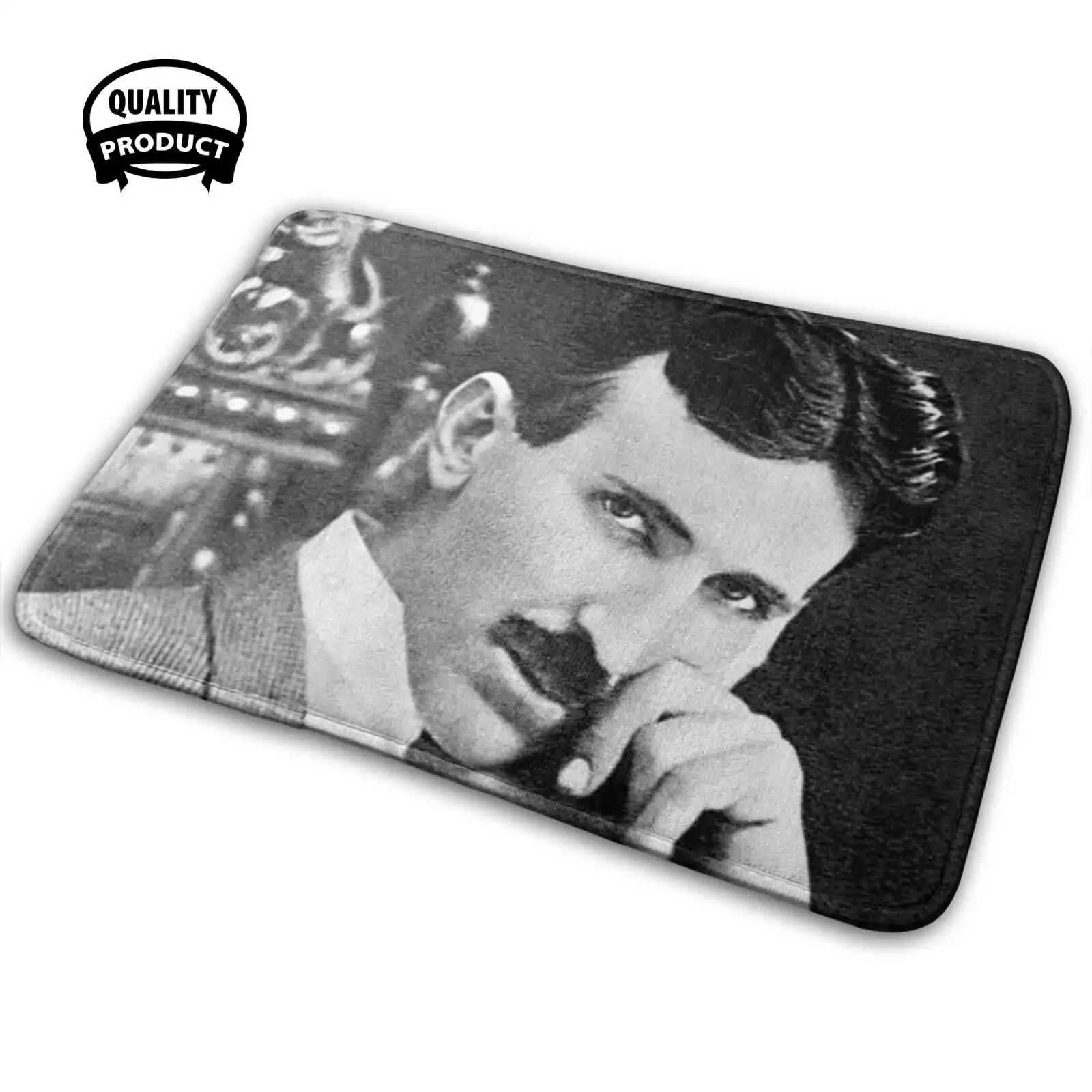 Nikola Tesla Portrait - 1896 3D Articoli Per La Casa Tappeto Tappeto Tappeto Cuscino Nikola Tesla Ritratto Tesla Inventore Scienziati Fisica