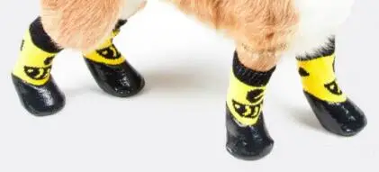 Yellow Ju Pet носки нескользящие водонепроницаемые носки для собак водонепроницаемые золотые ретривер обувь водонепроницаемые Носки Аксессуары для домашних животных - Цвет: Yellow