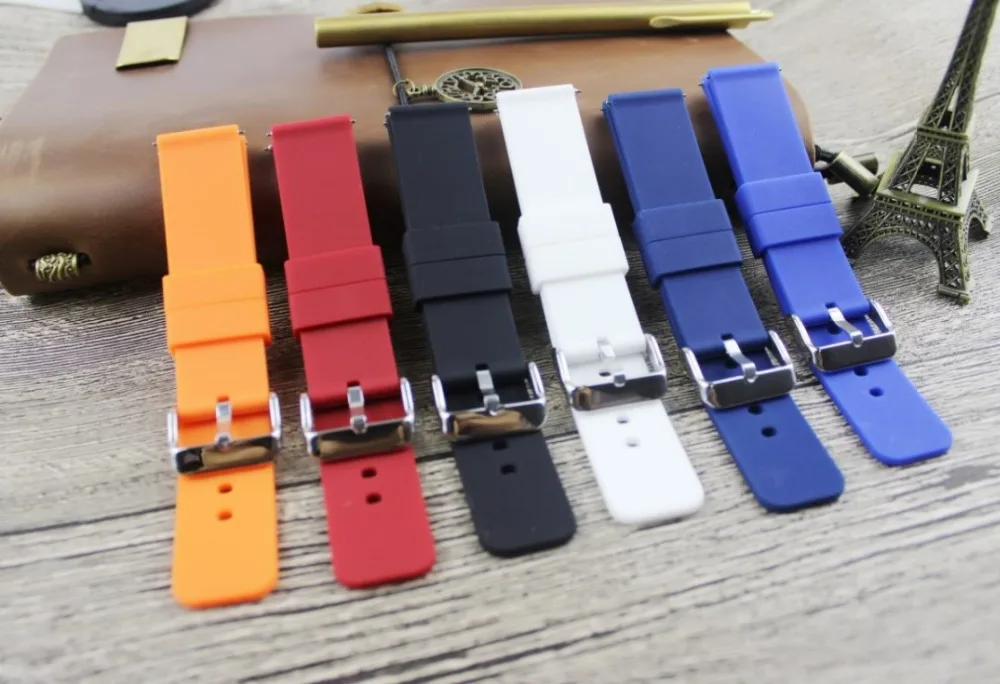18 мм 20 мм 22 мм силиконовый ремешок для huawei/Withings/samsung Galaxy/gear s3/Amazfit Bip Смарт часы замена Широкие ремешки