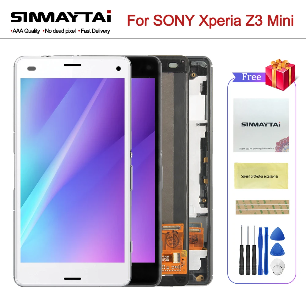 4," для sony Xperia Z3 Compact lcd D5803 D5833 сенсорный экран дигитайзер сборка для sony Z3 mini lcd Бесплатные инструменты