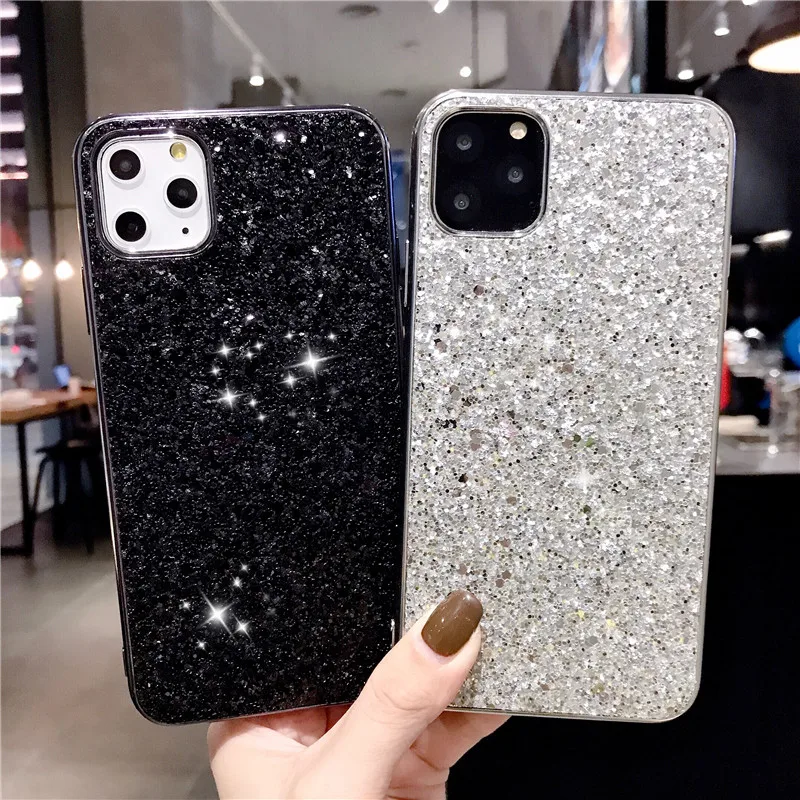 Luxury Rhinestone Bling Glitter Case For iPhone 13 12 11 Pro MAX XR X XS MAX SE 2020 8 7 Plus Diamond Soft Silicone Cover Funda iphone 13 cases