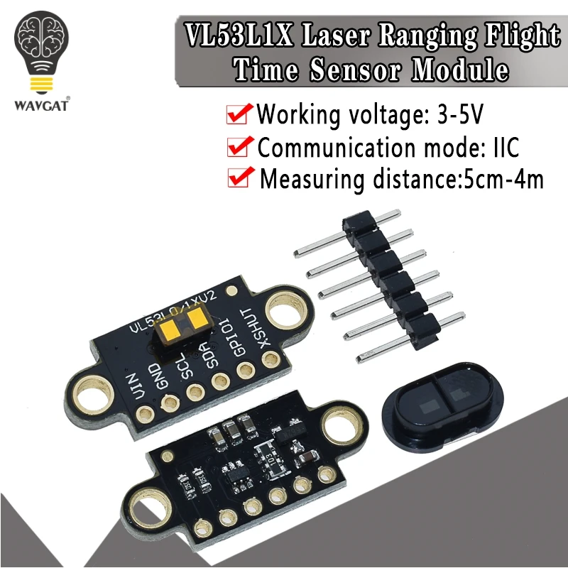 

VL53L1X Laser Ranging Flight Time Sensor Module Distance 400cm Measurement Extension Board Module CJMCU-531 VL53L0
