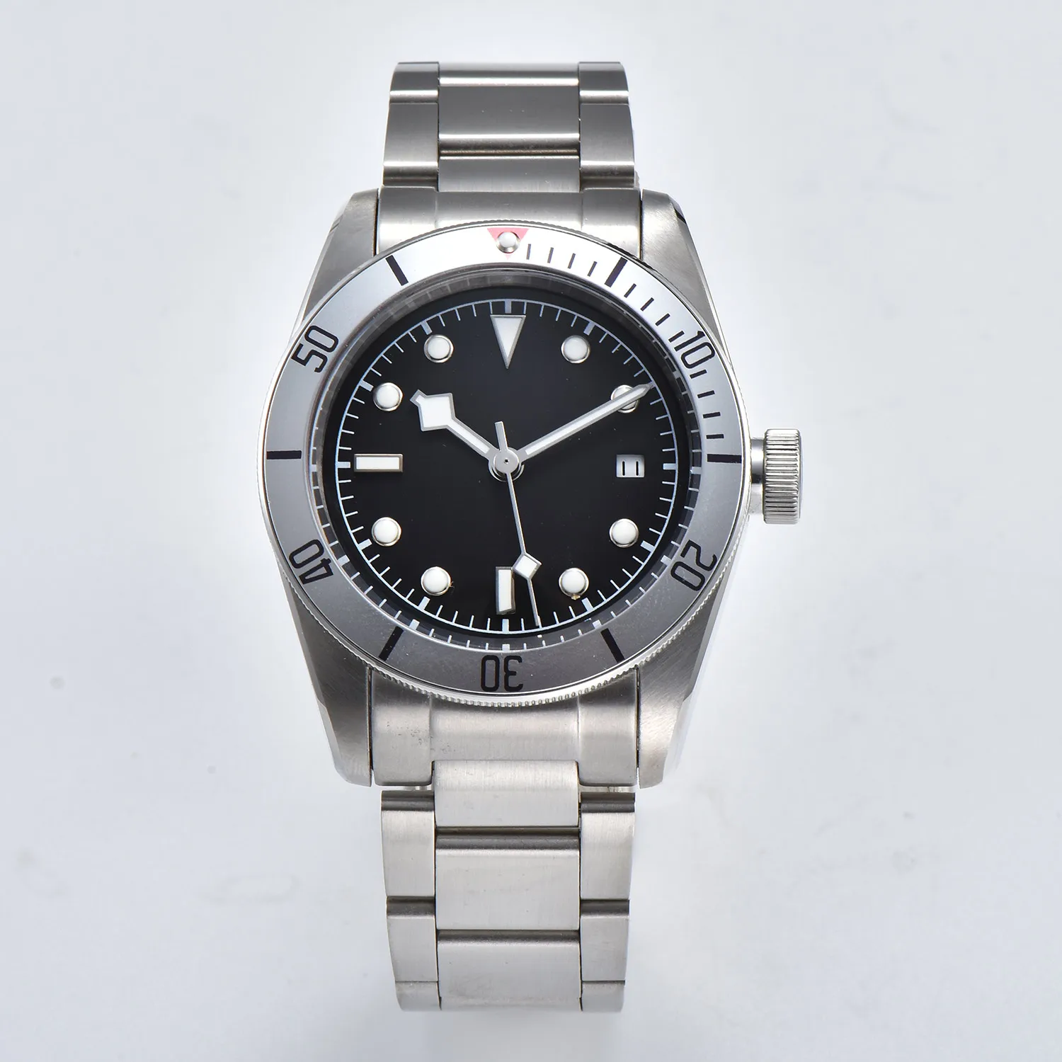 

41MM watch machine new automatic movement BAY Luminous Hands calendar stainless steel shell steel bracelet male military 7126