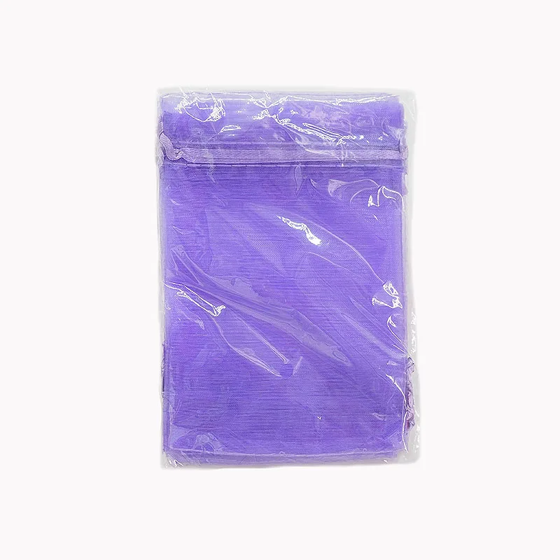 Purple Chenkai, 50 шт., 10x15 см, 4 цвета, органза, сумки для упаковки ювелирных изделий, сумки для хранения конфет, украшения, вечерние, Подарочные - Цвет: Purple