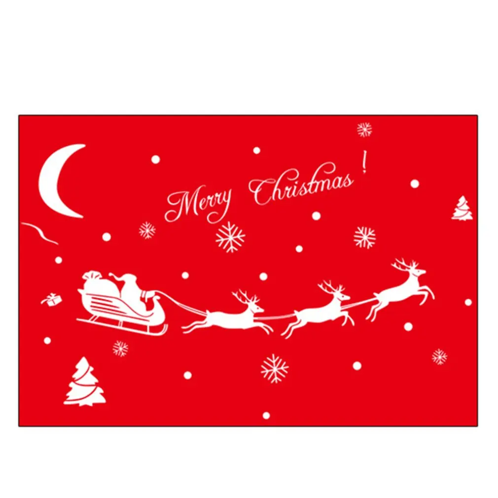 

modern Snowflake Fawn Christmas Wall Sticker Creative Shopping Mall Window Glass stylish Birthday Party decorations