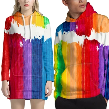 

Forudesigns Color graffiti Couple sweatshirt Cloth Men Women Sweatshirt dress Hoodise Spring Autumn Pullover For Boy Girl
