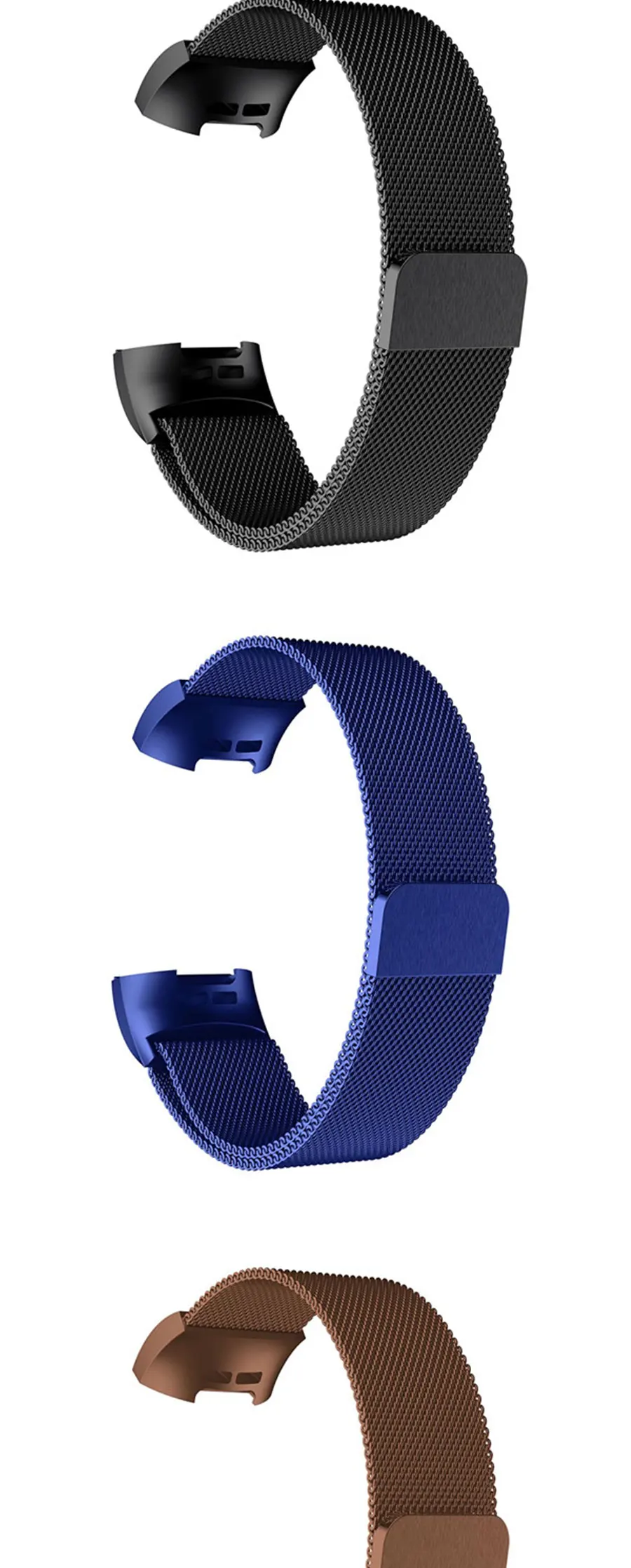 Миланская петля ремешок для часов браслет для Fitbit Charge 3 ремешок браслет из нержавеющей стали металлический ремешок для часов с магнитной пряжкой
