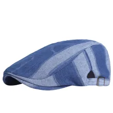 Модные ретро джинсы шапки-береты для мужчин и женщин плоская кепка Newsboy Baker береты Duckbill Golf для вождения Кепка Унисекс Джинсовый берет