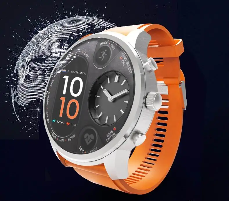 T3 Pro Смарт-часы с двумя часовыми поясами спортивные мужские водонепроницаемые Смарт-часы сердечный ритм бизнес Bluetooth сплав трекер активности