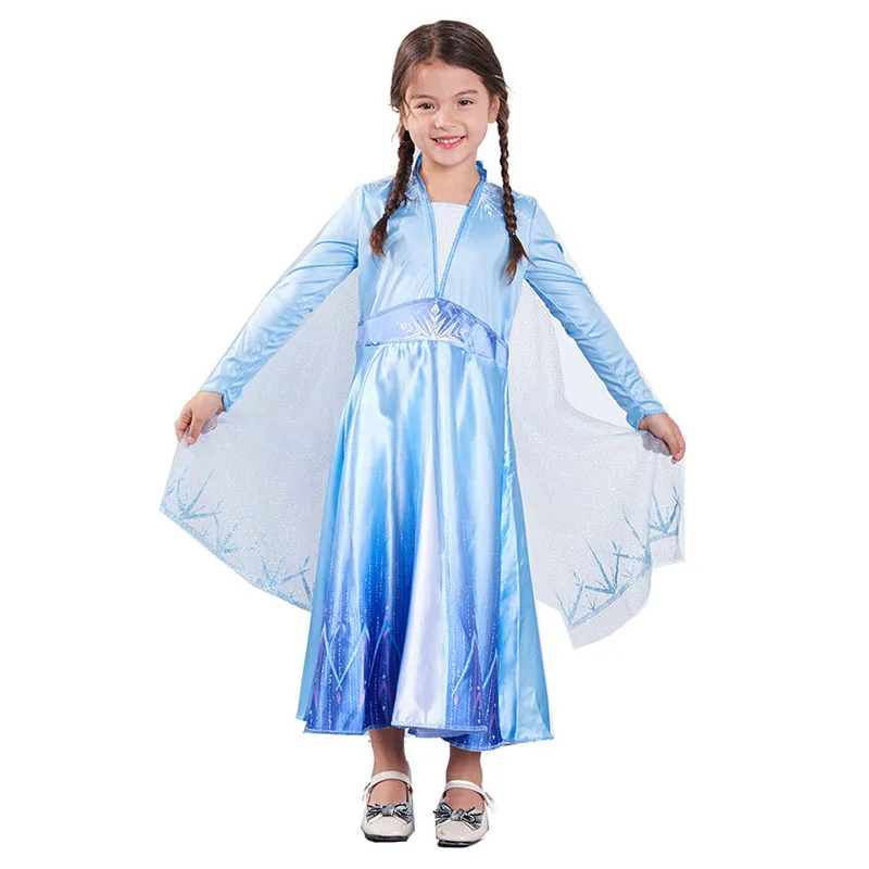 12 Elsa Dress Новинка года; платье Анны и Эльзы костюм принцессы для девочек; комплект одежды из 2 предметов с изображением Снежной Королевы детская одежда для рождественской вечеринки; Copspay Elza Fancy Vestidos - Цвет: 12 Elsa Dress