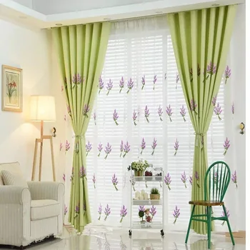 

Lavender Cartoon Embroidery Children Shade Curtains for Living Dining Room Bedroom