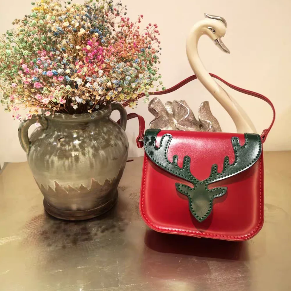 DIY Кожа ремесло Лось dear head Рождественское украшение сумка режущие штампы нож плесень металлический выдолбленный Дырокол Набор