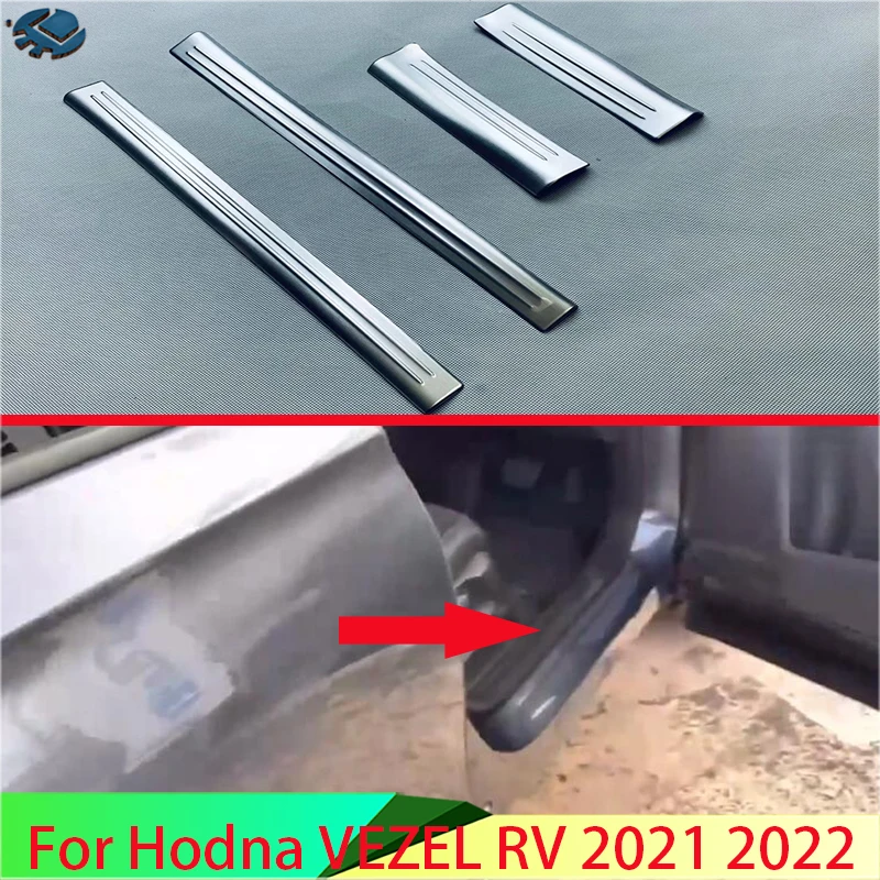 Per Hodna Vezel Hr-V 2021 2022 In Acciaio Inox Interno Interno Pannello Davanzale Della Porta Piastra Scuff Kick Step Trim Cover Protector