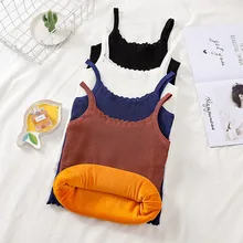 Утолщенный плюшевый камзол для женщин плюс бархат без рукавов вязаный хлопковый жилет однотонный тонкий мягкий теплый камзол для женщин майка Dentelle Femme