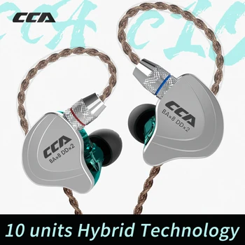 

CCA C10 In-Ear Earphone 4BA+1DD Hybrid Hifi Stereo Bass Dj Monitor Sport Headset Gamer Noise Reduction Headset For Xiaomi Huawei