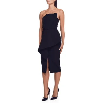 

Miss Water 2020 New Summer Strapless Black Bandage Dress Women Sexy Sleeveless Club Celebrity Evening Party Dresses Vestidos