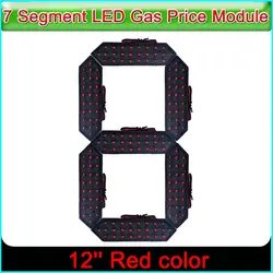 12 "Красный цвет Digita номера модульный светодиодный экран рекламные знаки доска, 7 сегментный светодиодный индикатор цены бензина модуль