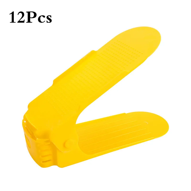 dark yellow-12Pcs 12 шт. стеллаж для обуви шкаф для обуви партнер органайзер для обуви хранение обуви сохранение обуви коллекция пространства женская обувь - Цвет: dark yellow-12Pcs