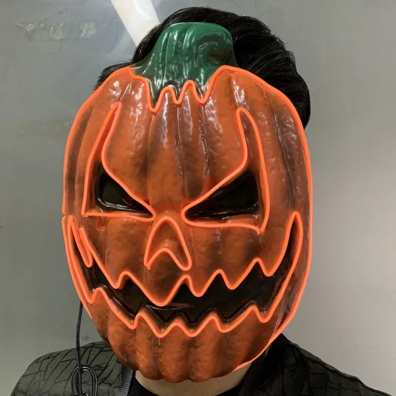 Hot Sale For Halloween Horror Mask Halloween Cosplay Party Mascara Horror Mascarillas Glowing Pumpkin wicked Mask