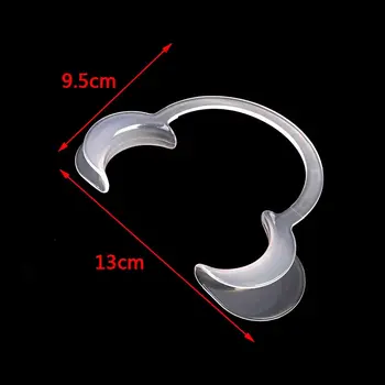 

Hot ! 10PC C Type Mouth Opener Dental Orthodontic Plastic Cheek Lip Retractor Clear Color Medical or Home Safe Use Medium Size