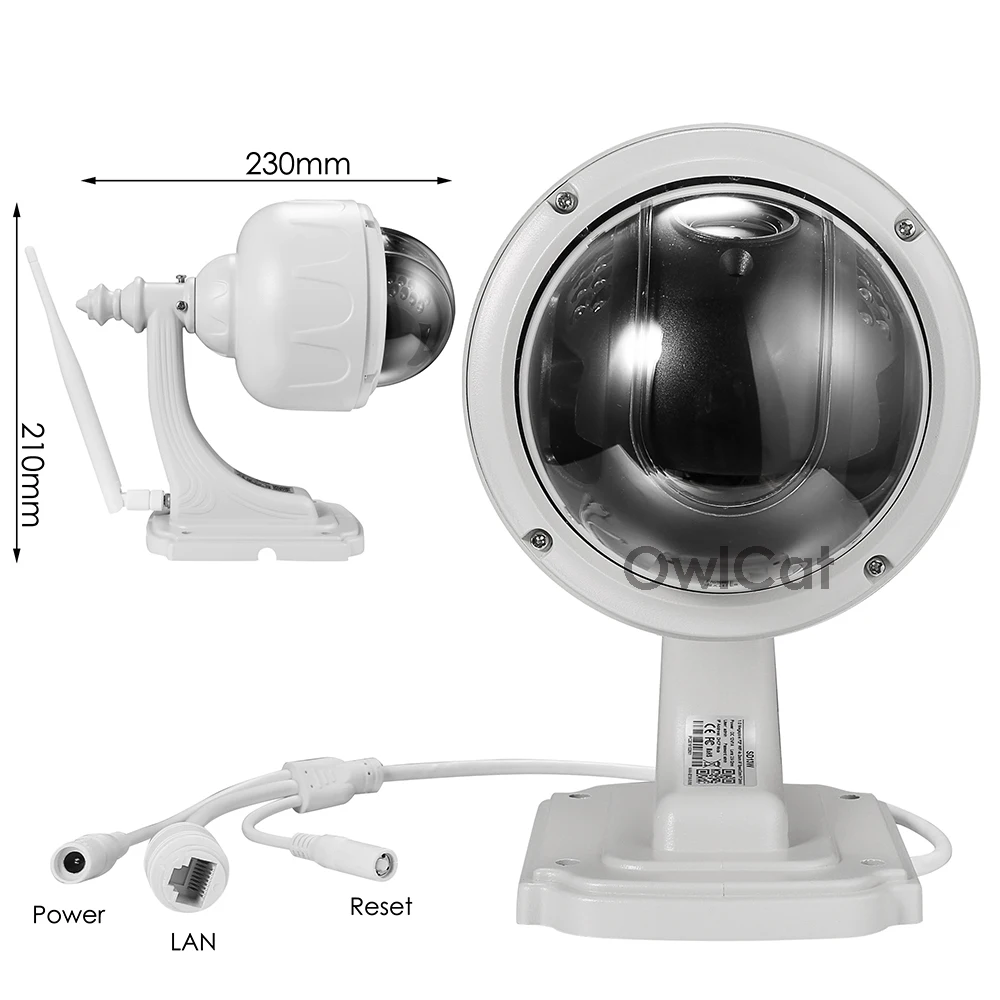 IP камера видеонаблюдения OwlCat PTZ Wi Fi 5 МП 1080P кратный зум слот для SD карты|Камеры
