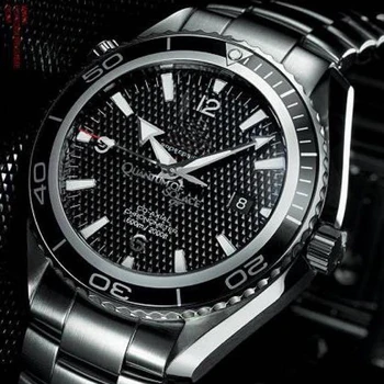 

Luxury Brand Men Automatic Mechanical Stainless Steel James Bond 007 Sapphire Watch Black Ceramic Limited Luminous Watches