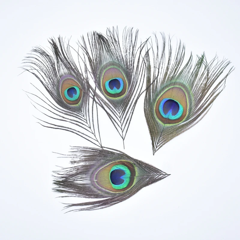 20Pcs/Lot Real Peacock Feather Eye Trimmed 10-15CM/4-6 Peacock Feathers  for Crafts Peacock Decor Plumas Carnaval Assesoires DIY