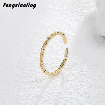 

2019 New Arrival Europe Style Women Girl Gift 925 Sterling Silver Simple Personality Thin Rings For Women Rings Jewelry