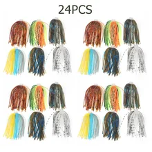 

6/12/24pcs Bass Jigs Skirts Buzzbait Baits Wobbler Rubber Skirt For Pike Walleye Buzzbait Chatter Bait Wobbler Fish Tackle Pesca