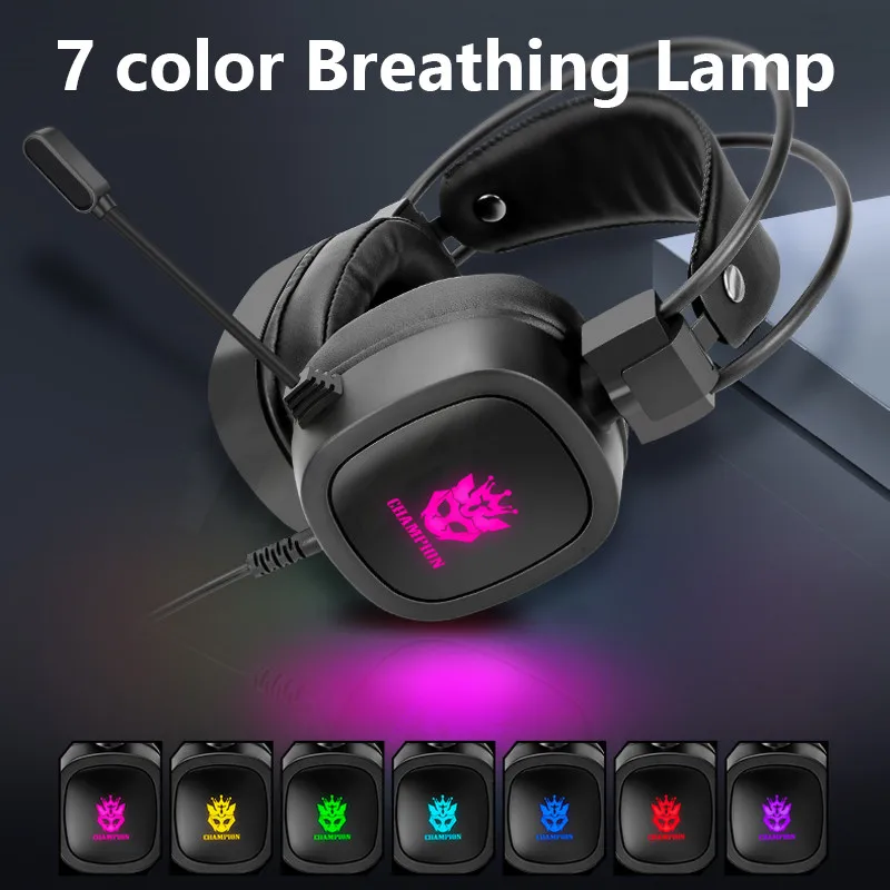 Professional Led Light Gamer Headsets for Computer Gaming Headphones Adjustable Bass Stereo PC Wired Headset With Mic Gifts