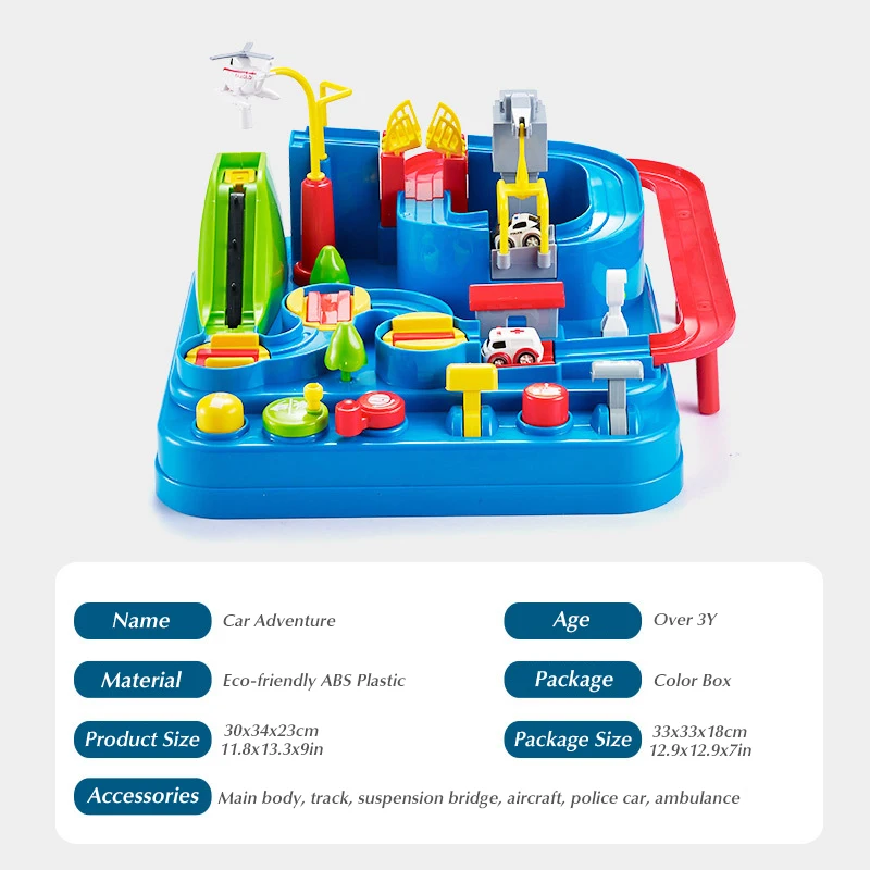 Baby Shining Educational Puzzle Children Railcar Toy Track Car Adventure Automobile League Rescue G