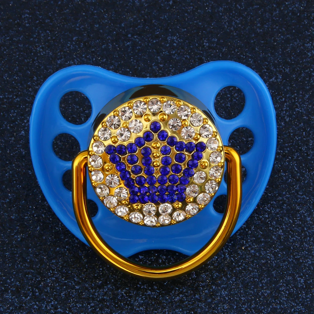 New Style Bling Bling Crown Pacifier For 0-18 M Baby Luxury Dummy For Girls And Boys Gift
