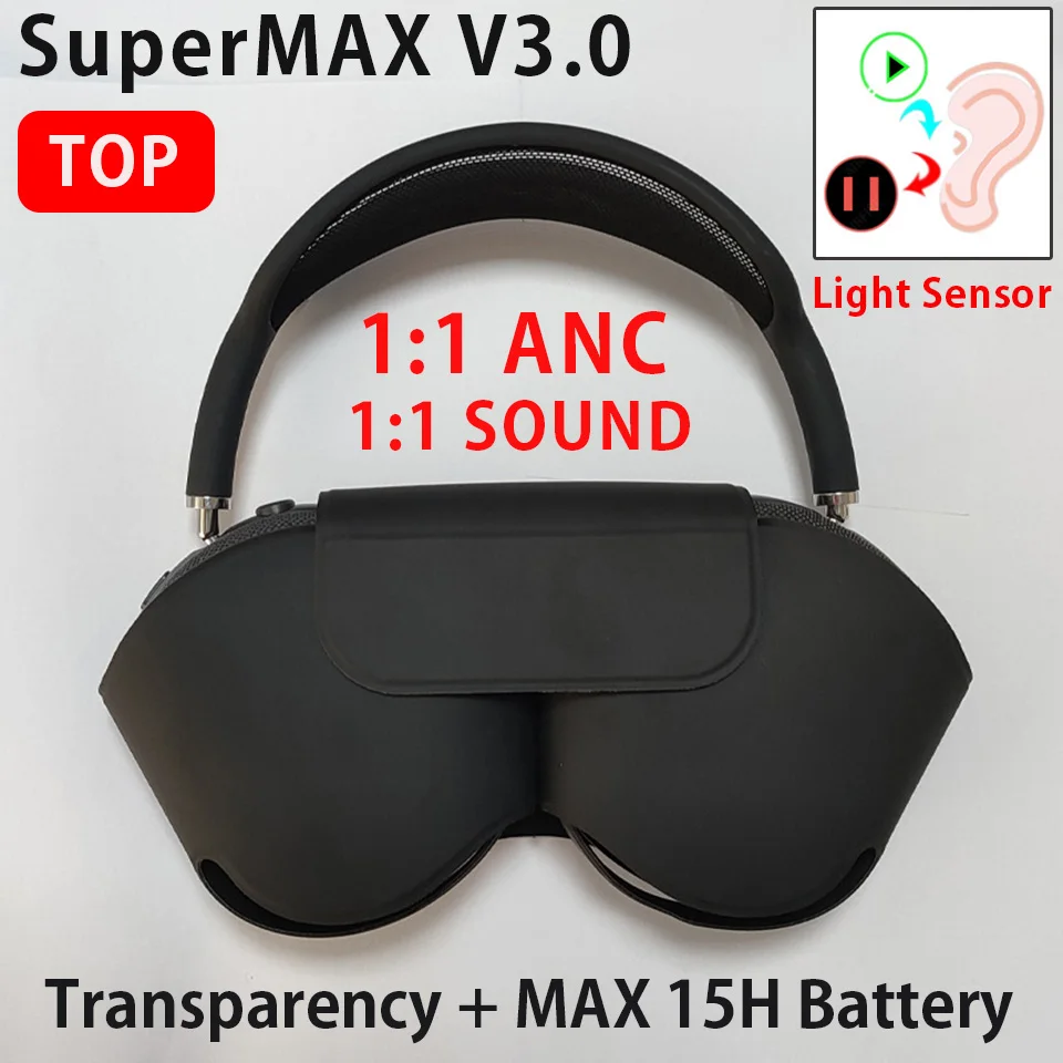 Беспроводные наушники SuperMAX V3.0 Air4 MAX ANC Bluetooth-гарнитура Air 4 HD микрофон тяжелые басы