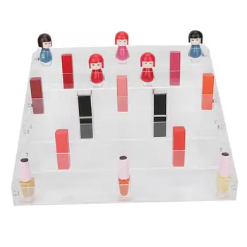 

6 Layers Acrylic Nail Polish Display Holder Lipstick Cosmetics Storage Box Organizer Lip sticks Nail Display Storage Box b