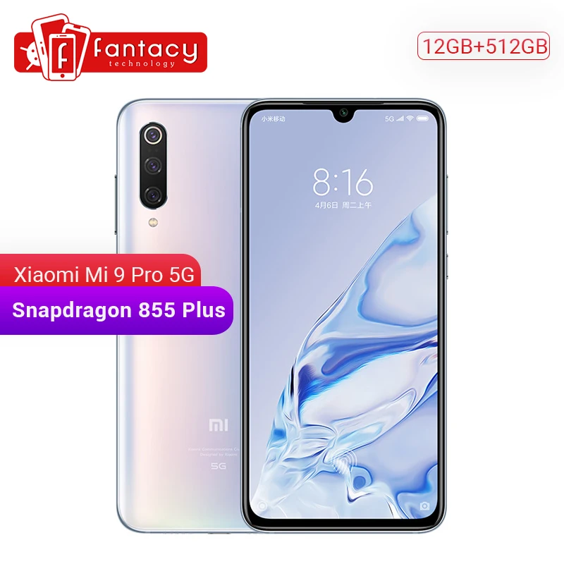 Xiaomi mi 9 pro mi 9 Pro(5G) 12GB 512GB Смартфон Snapdragon 855 Plus 4000mAh аккумулятор 48MP Тройная камера 45W зарядное устройство