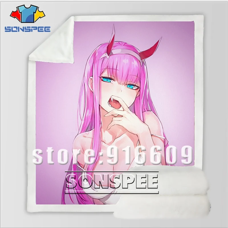 DARLING in the FRANXX Zero Диван Постельные принадлежности бархат узорчатый офис Harajuku зимнее теплое Покрывало Постельное белье путешествия одеяло Стёганое одеяло - Цвет: 08