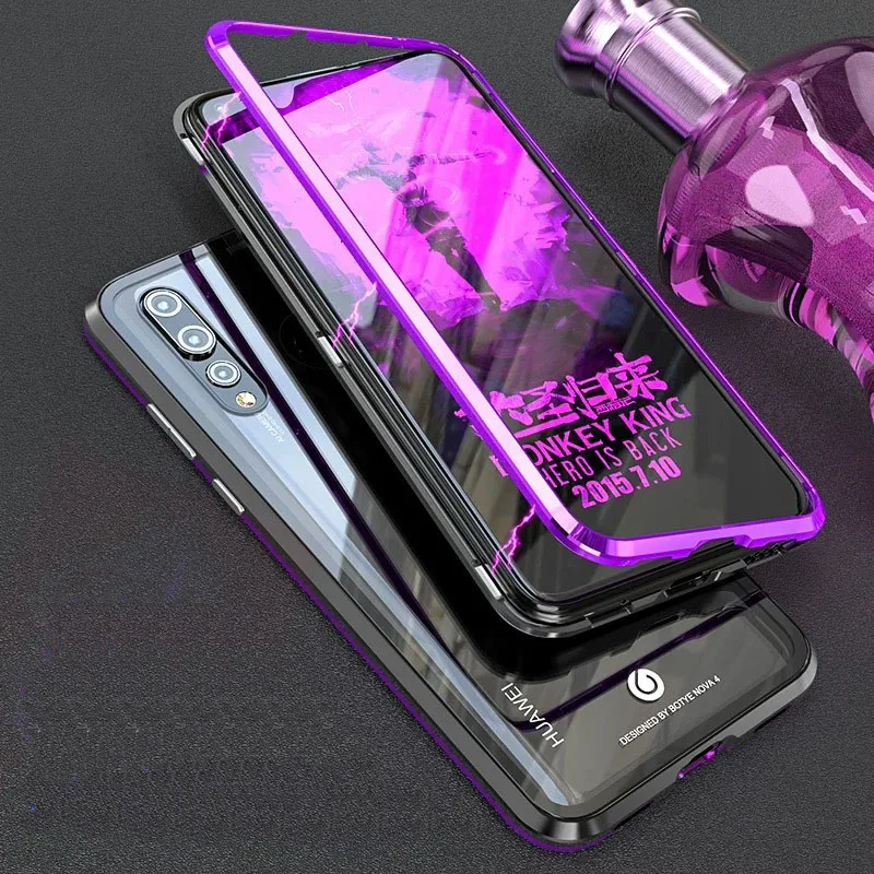 Чехол Coque для Oneplus 7 one plus 7 pro Oneplus7 One plus7 Металлическая магнитная рамка из твердого закаленного стекла для задней крышки телефона