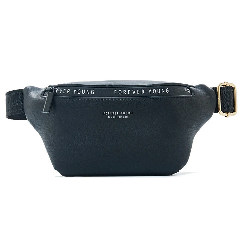 Модная многофункциональная поясная сумка Женская поясная сумка мягкая кожаная сумка через плечо поясная сумка Роскошные брендовые сумки на плече на груди сумка - Цвет: Black