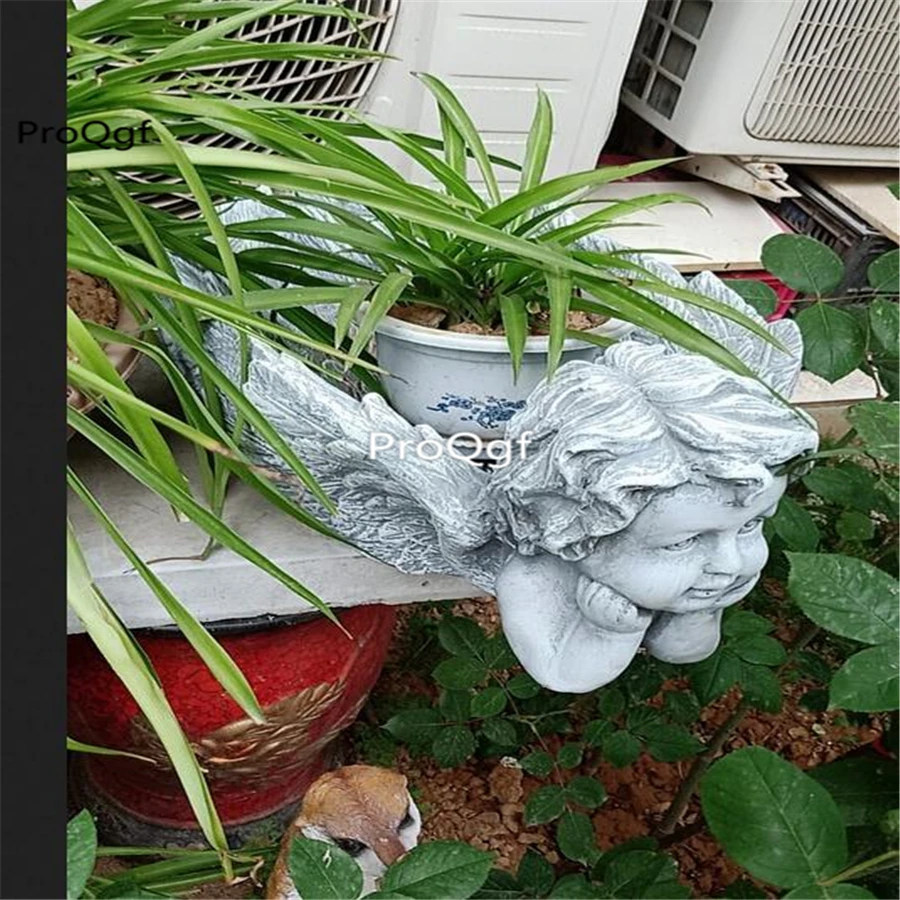 Ngryise 1Pcs A Set angel what are you thinking series statue craft for garden