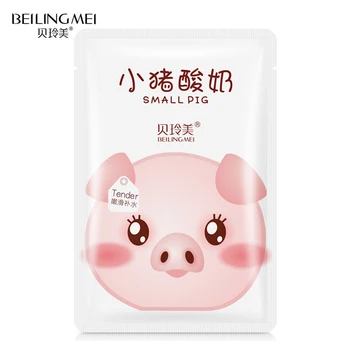 

1Pcs Cartoon Pig Yogurt Mask Skin Care Facial Mask Anti-Aging Moisturizing Oil-control shrink pore Sheet Mask Face Mask