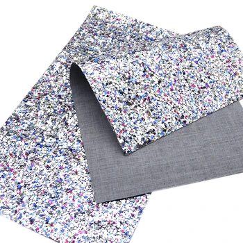 

David accessories 20*34cm Chunky Glitter Synthetic Leather Sheets DIY Bow Bag Shoes Supplies Faux Leather Fabric Sheets,1Yc9878