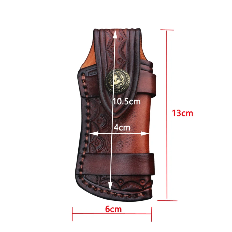Folding Knife Holder Outdoor Tool Belt Loop Hunt EDC Multi Holster Carry Sheath Leather Scabbard Pouch Bag Pocket