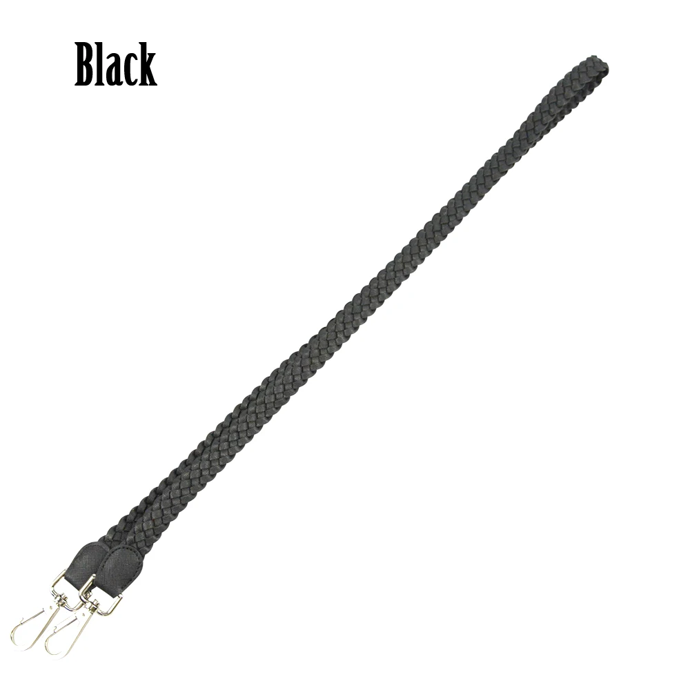 black Новинка, 1 штука, кожа ПУ, плетение, Длина ручки с пряжкой, для классического мини Obag, ручки для O, сумка для сумки, женские сумки - Цвет: black