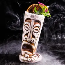 Инновационная креативная Гавайская чашка Tiki на Хэллоуин, бокал для коктейлей, пива, красного вина, керамическая чашка Tiki для праздника