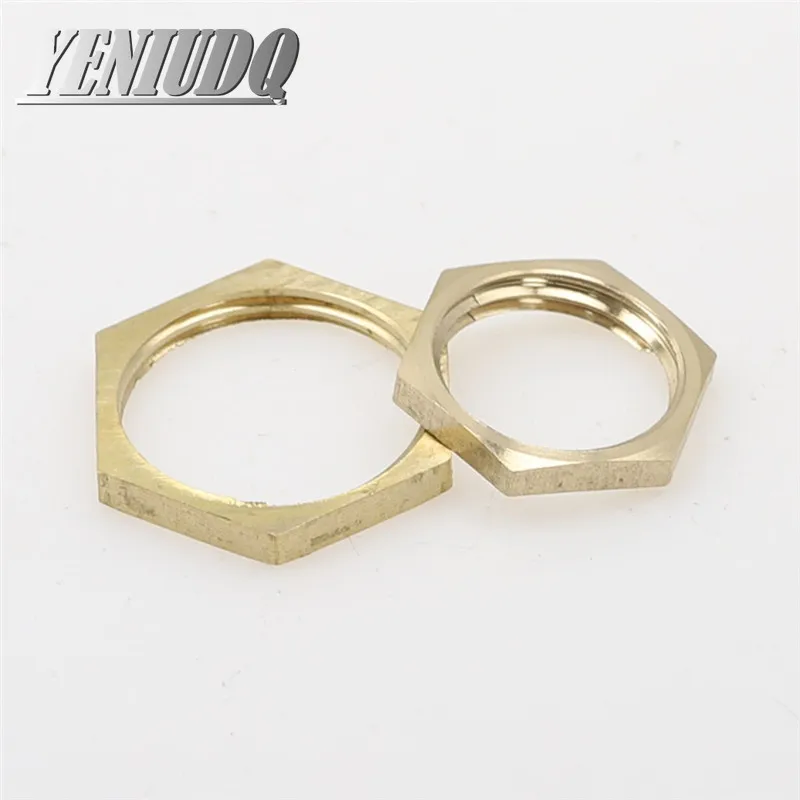 Hose Pipe Fitting Pipe Fitting Water Pipe Fitting 5pcs Copper Hex Lock Nuts Pipe Fitting 1/8" 1/4" 3/8" 1/2" 3/4 Female Thread Hexagonal shank cap