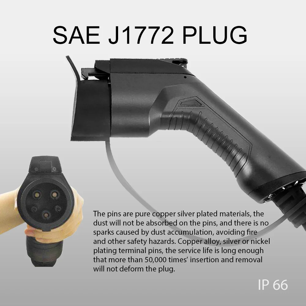 EV зарядная станция электромобиль зарядное устройство EVSE Wallbox SAE J1772 32A Level2 220-240V NEMA 14-50 вилка 21 футовый кабель(6,5 м