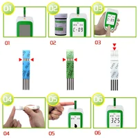 3 in 1 Multi-function Blood Glucose Monitor Cholesterol Uric Acid Meter Test Strips 5