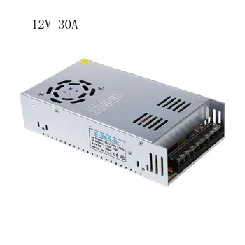

AC110V 220V to DC 12V 30A 360W Power Supply Transformer Regulated Switching Converter For RGB LED Strip Light camera Led Driver