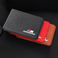 Étui en daim pour BMW E46 E90 F10 G30 G05 F30, Documents de conduite, permis de conduire, carte de crédit, portefeuille
