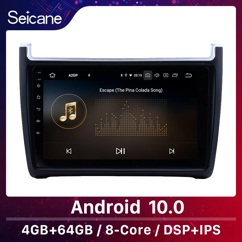 Seicane 4 + 64 Гб HD GPS 9 дюймов Android 10 0 автомобильная стереосистема для 2012 2013 2014 2015 VW Volkswagen